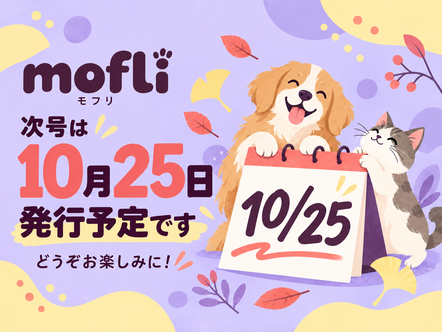 mofli次号は10月25日発行予定です
